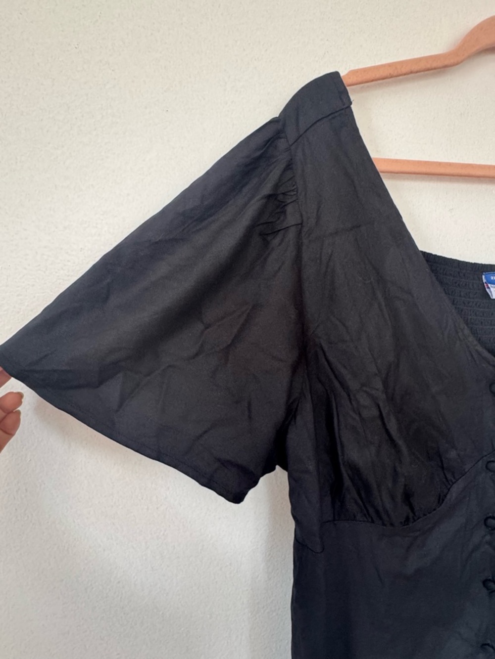 NWT Old Navy Black Jack Button-Down Crepe Midi Dress Size 2X - Picture 8 of 11